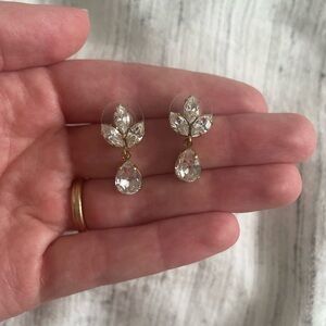 Anthropologie Crystal Teardrop Earrings